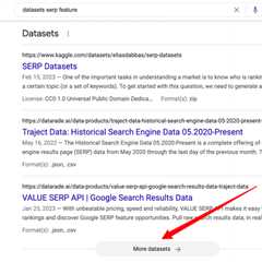 Google Datasets Search Results Now With More Button