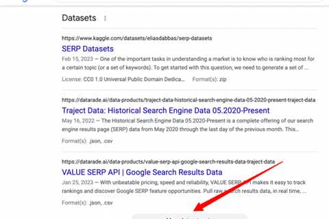 Google Datasets Search Results Now With More Button