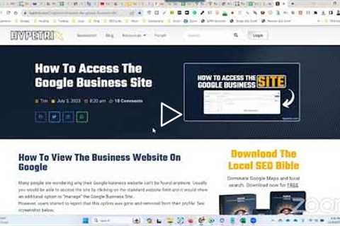 How To Access The Google Business Site