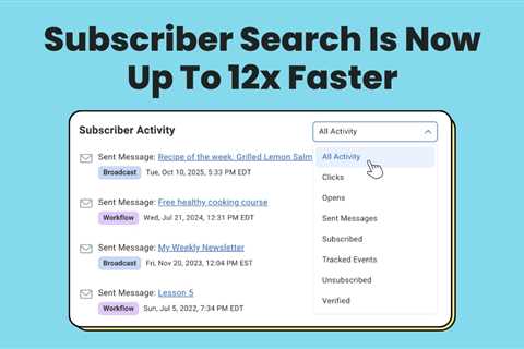 Subscriber Search Is Now Up To 12x Faster